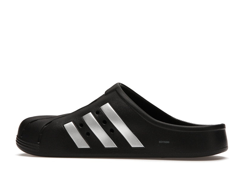 adidas Adilette Clog Black Silver