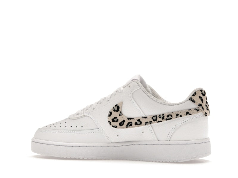 Nike Court Vision Low Leopard Swoosh White (Women's)