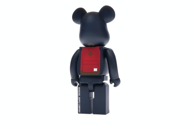 Bearbrick Medicom Herschel Peacoat 100% & 400% Set Navy