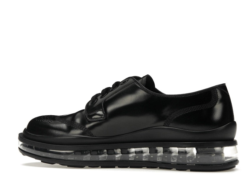 Prada Lace-Up Derby Black Brushed Leather