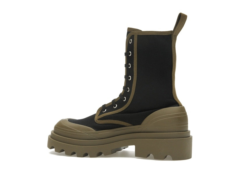 Bottega Veneta Lace-Up Boots Black Green