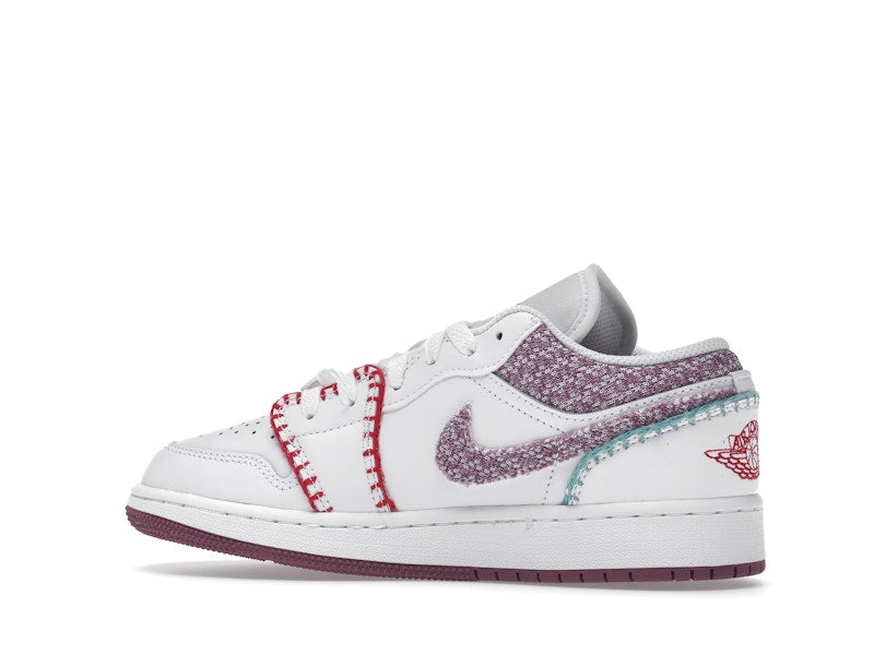 Jordan 1 Low White Light Bordeaux (GS)