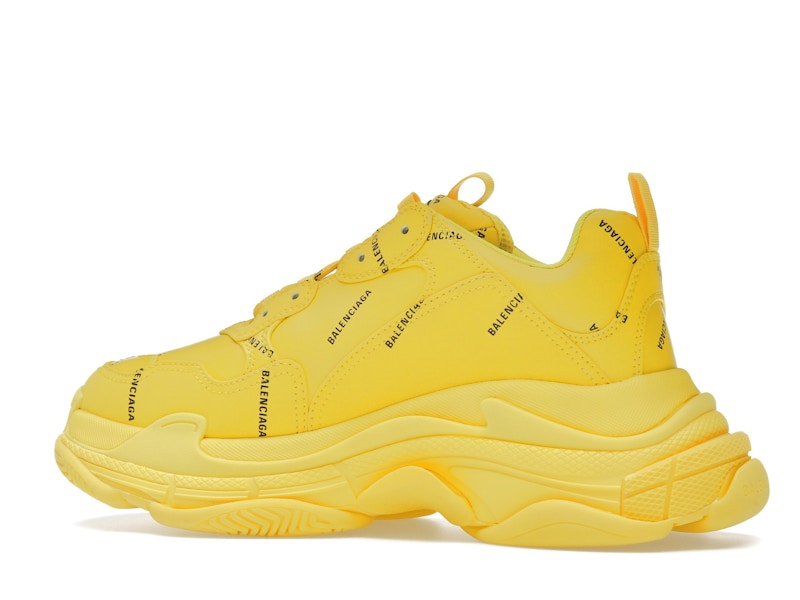 Balenciaga Triple S Allover Logo Yellow