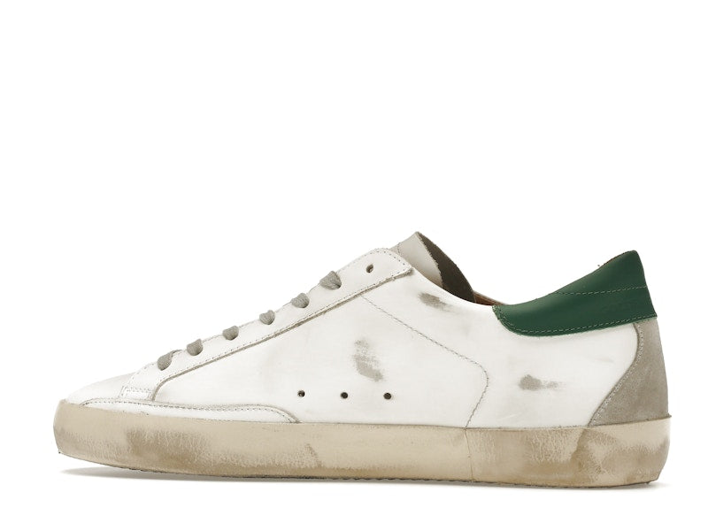 Golden Goose Super-Star White Green Grey Suede Patch