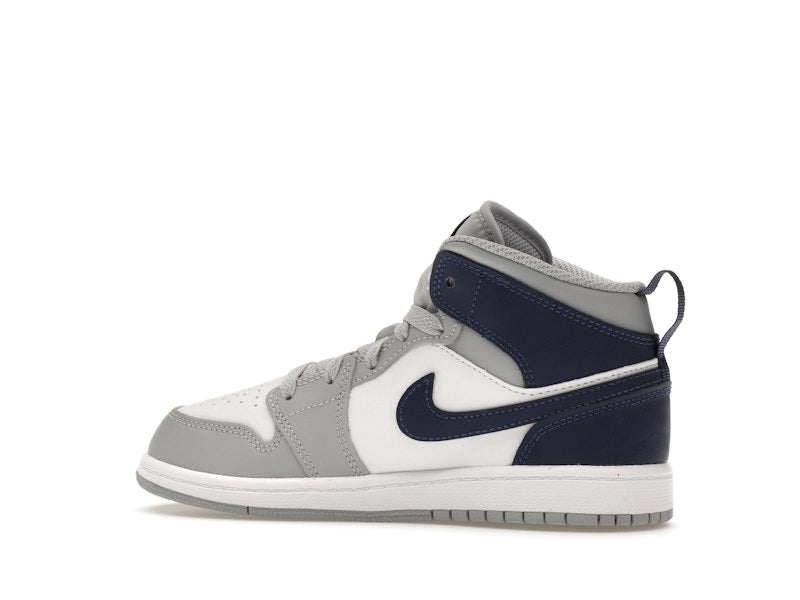 Jordan 1 Mid Wolf Grey Midnight Navy (PS)