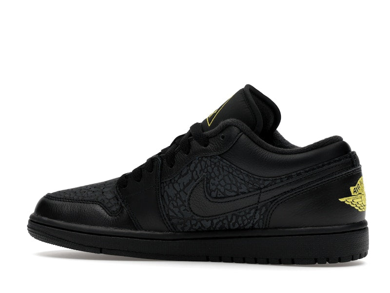 Jordan 1 Low Black Elephant Print
