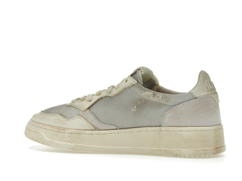 Autry Medalist Leather Low Grey White Super Vintage