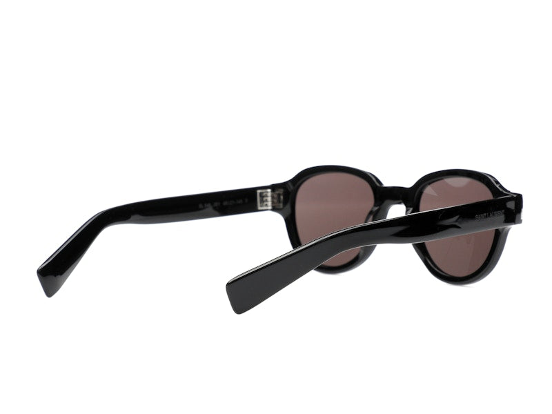 Saint Laurent Round-Frame Acetate Sunglasses Black/Black/Black (SL546-30013743-001)