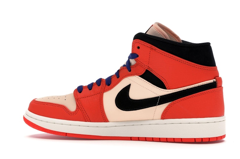 Jordan 1 Mid Team Orange Black