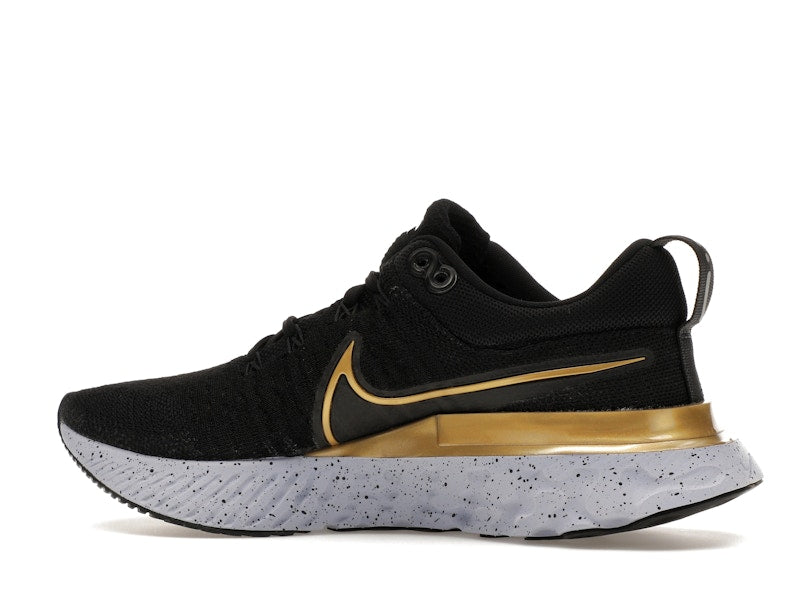 Nike React Infinity Run Flyknit 2 Black Metallic Gold (Women's)
