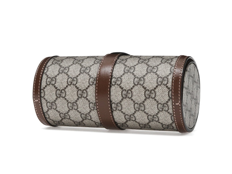 Gucci Supreme Monogram Watch Role Bag Brown