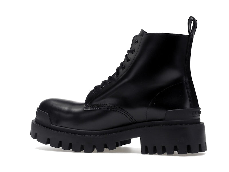 Balenciaga Strike 20mm Lace Up Boot Black