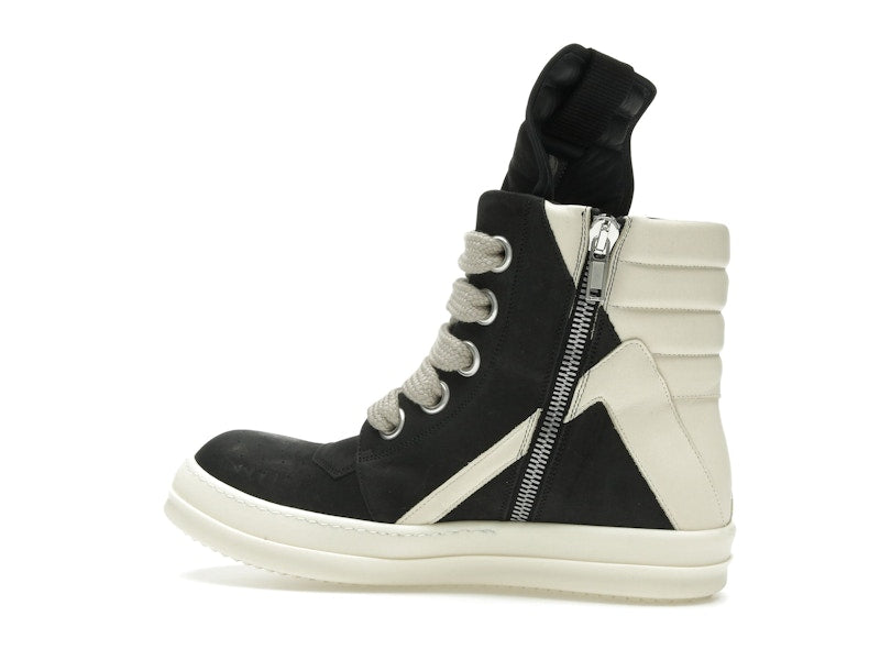 Rick Owens Geobasket Jumbo Lace High Black Milk
