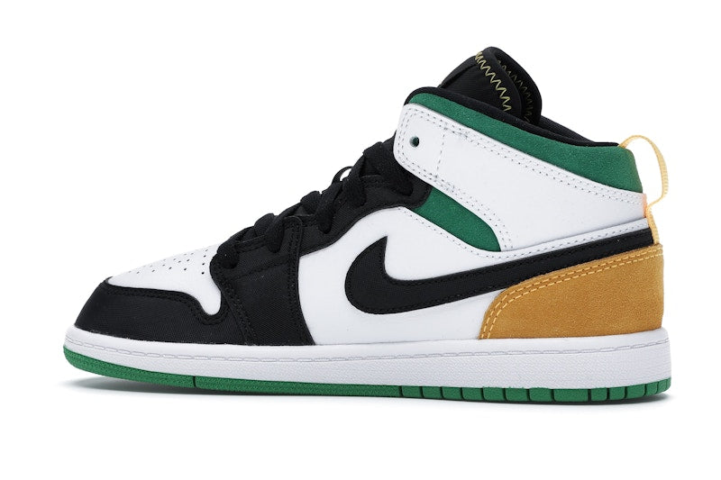 Jordan 1 Mid SE White Laser Orange Lucky Green (PS)