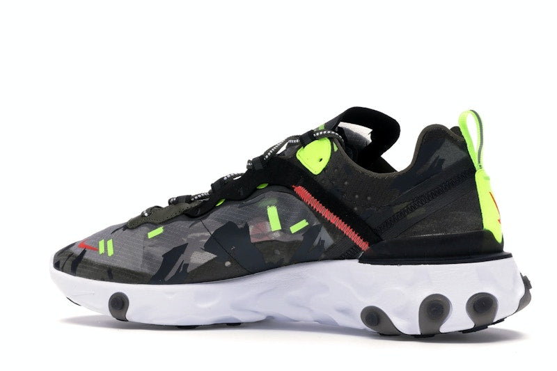 Nike React Element 87 Medium Olive Bright Crimson