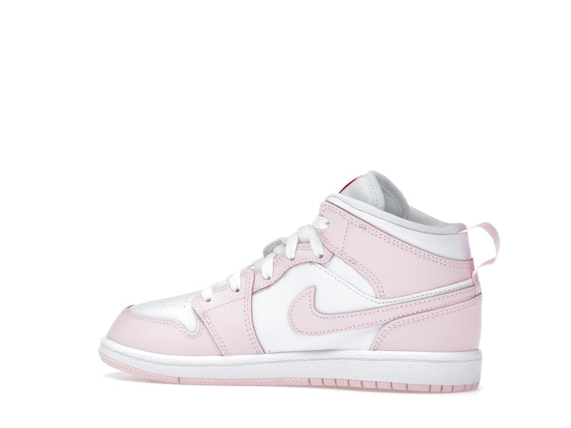 Jordan 1 Mid Pink Foam Fire Red White (PS)