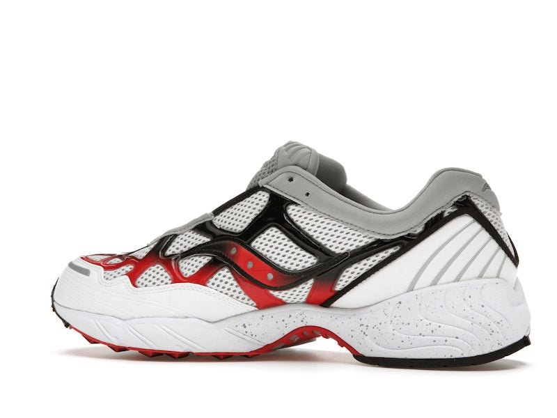Saucony Grid Web White Grey Red