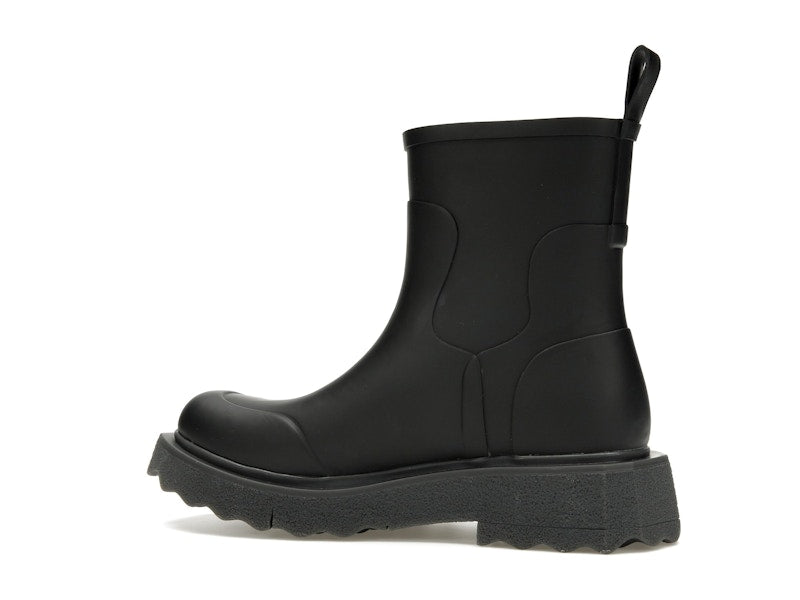 OFF-WHITE Rubber Rain Boot Black