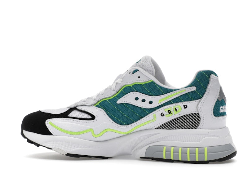 Saucony 3D Grid Hurricane White Green Lime