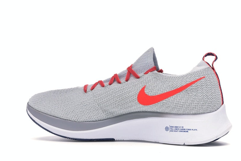 Nike Zoom Fly Flyknit Pure Platinum Bright Crimson