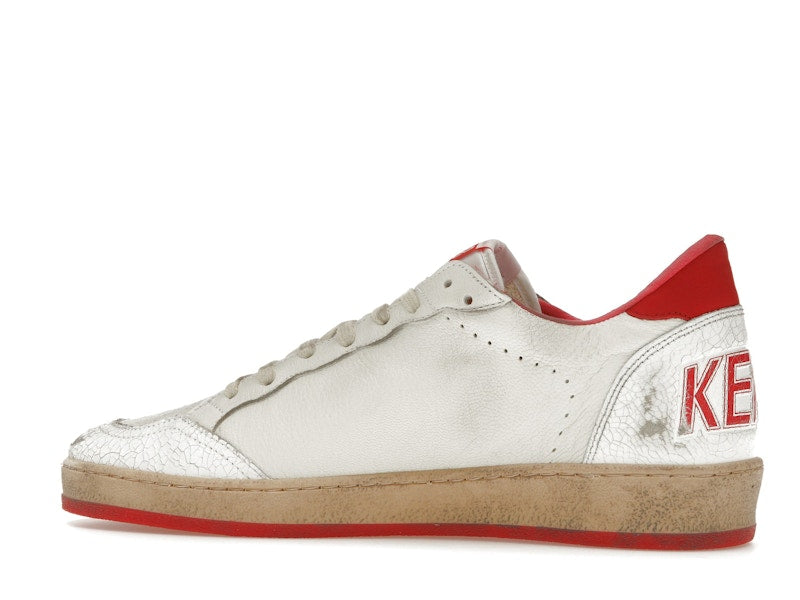 Golden Goose Ball-Star Low White Red