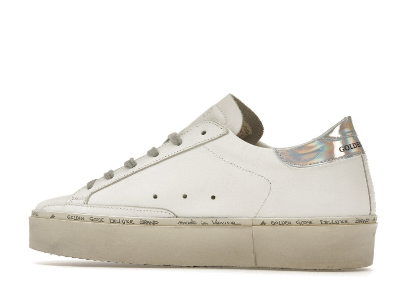 Golden Goose Hi Star White Glitter Star Mirror Heel (Women's)
