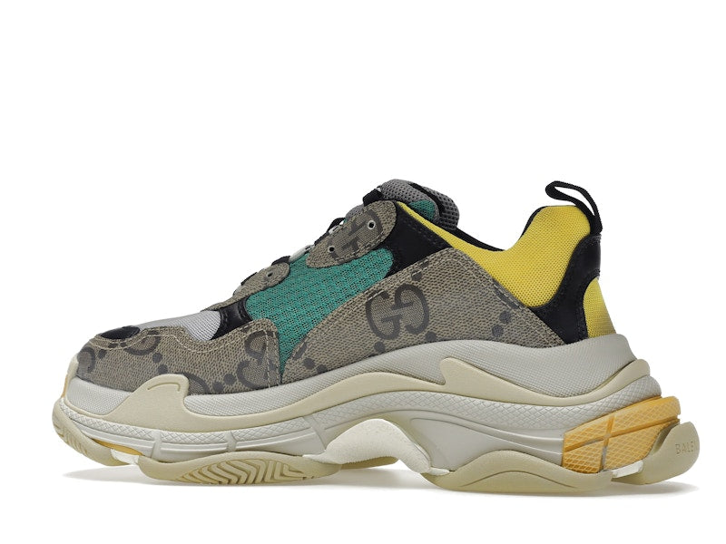 Gucci x Balenciaga The Hacker Project Triple S Beige Green Yellow