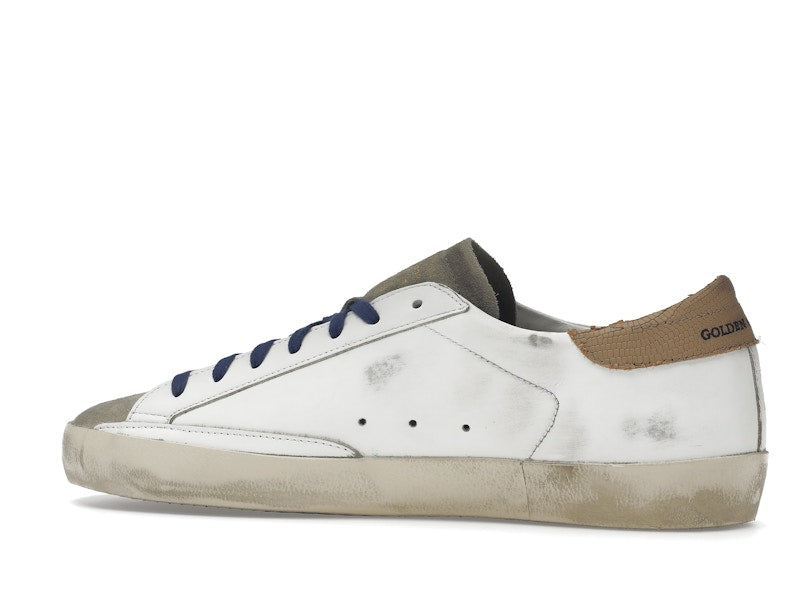 Golden Goose Super-Star Suede Toe White Taupe Royal Blue Black