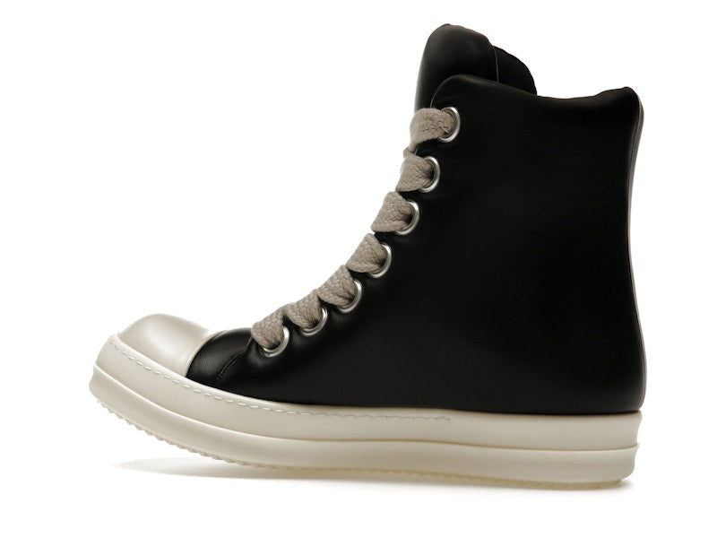 Rick Owens Jumbo Lace Padded Sneaks Black Milk