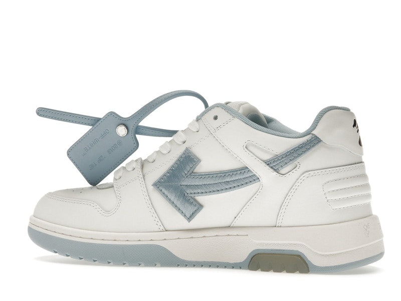 OFF-WHITE Out Of Office OOO Low Tops Embroidered Arrow White Light Blue