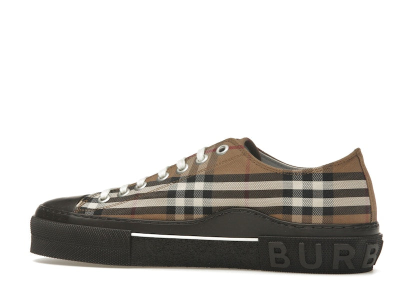 Burberry Vintage Check Lace-Up Sneaker Beige Brown