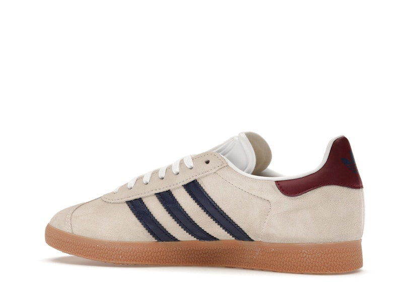 adidas Gazelle Beige Dark Blue Collegiate Burgundy
