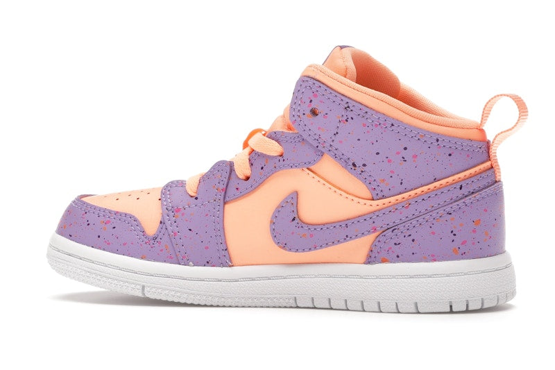 Jordan 1 Mid Paint Splatter Orange Purple (TD)