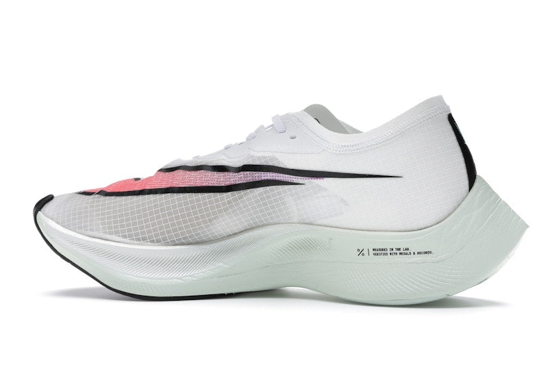 Nike ZoomX Vaporfly Next% White Hyper Jade Flash Crimson