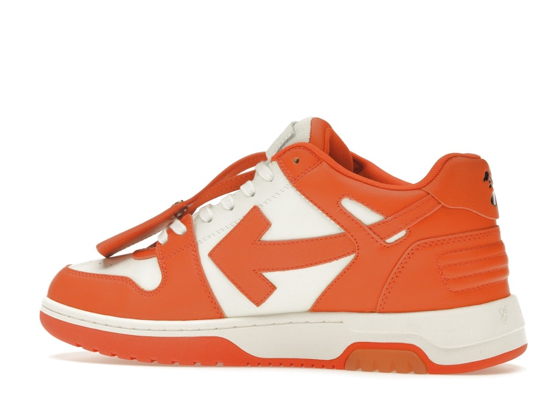 OFF-WHITE Out Of Office OOO Low Tops White Orange