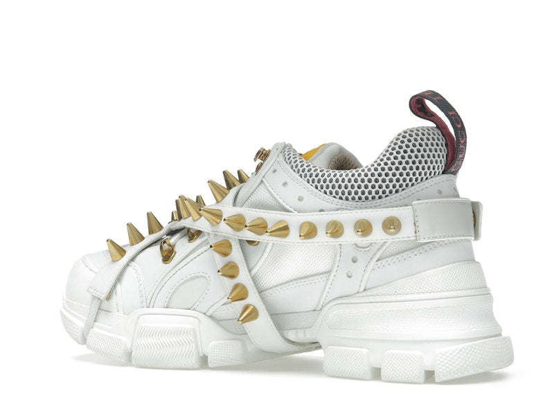 Gucci Flashtrek Chunky Leather Sneakers White Gold (Women's)