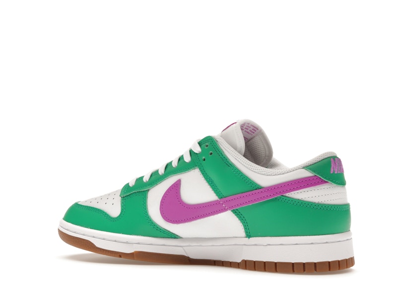 Nike Dunk Low White Stadium Green Fuchsia (Women's)