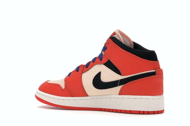 Jordan 1 Mid Team Orange Black (GS)
