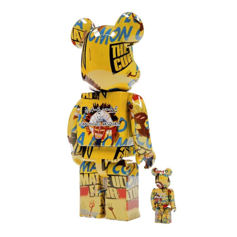 Bearbrick Andy Warhol x Jean-Michel Basquiat #3 100% & 400% Set