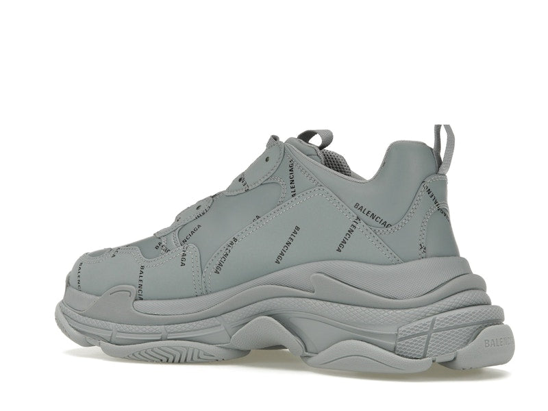 Balenciaga Triple S AllOver Logo Grey Black
