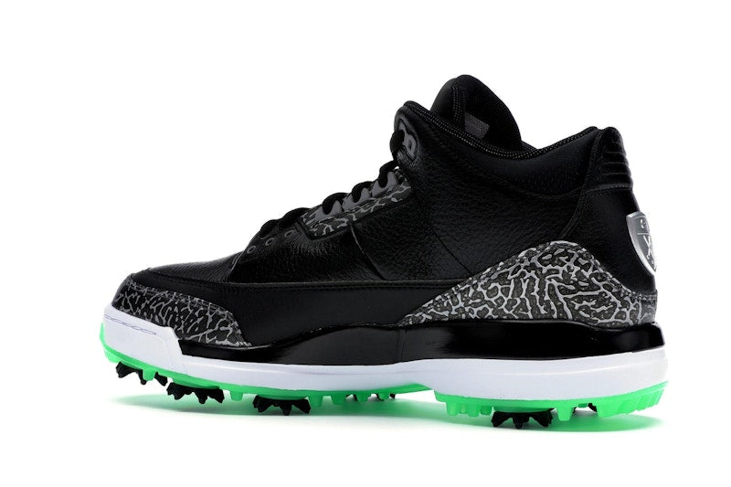 Jordan 3 Retro Golf Black Green Glow