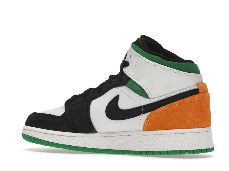 Jordan 1 Mid SE White Laser Orange Lucky Green (GS)