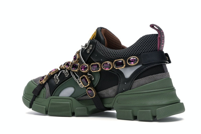 Gucci Flashtrek SEGA Green Removable Crystal