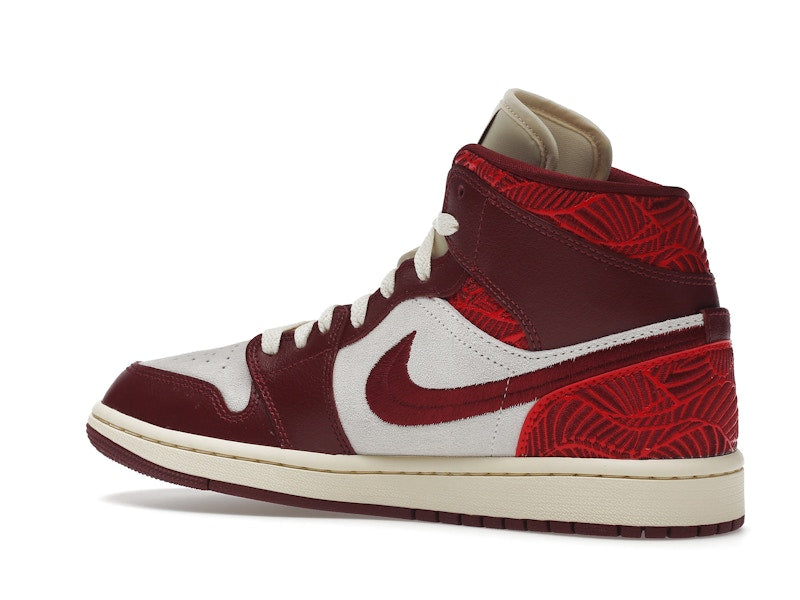 Jordan 1 Mid SE Tiki Leaf Team Red (Women's)