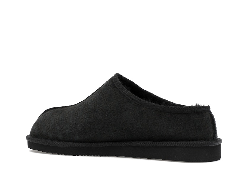 Kith Kithmas Monogram Shearling Slippers Black