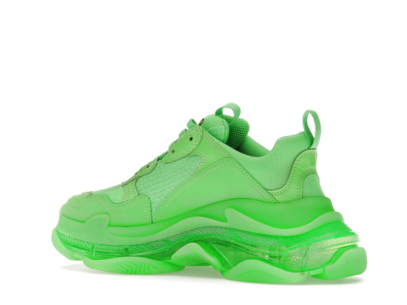Balenciaga Triple S Soft Neon Green Clear Sole (Women's)