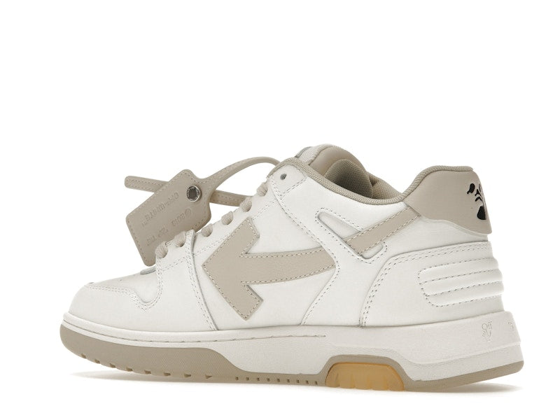 OFF-WHITE Out Of Office OOO Low Tops White Beige