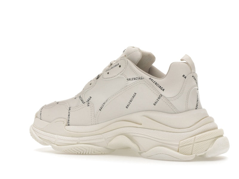 Balenciaga Triple S Allover Logo White