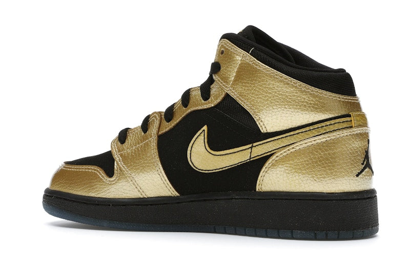Jordan 1 Mid Metallic Gold Coin Black (GS)