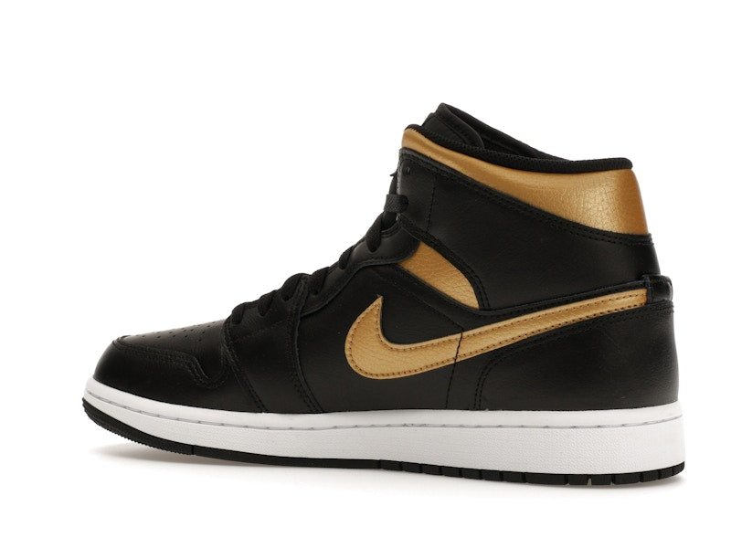 Jordan 1 Mid Black Metallic Gold